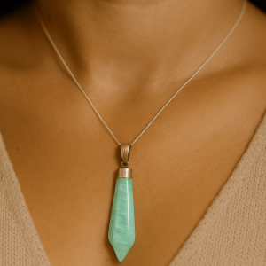 colar "serenidade da amazônia" – pedra amazonita