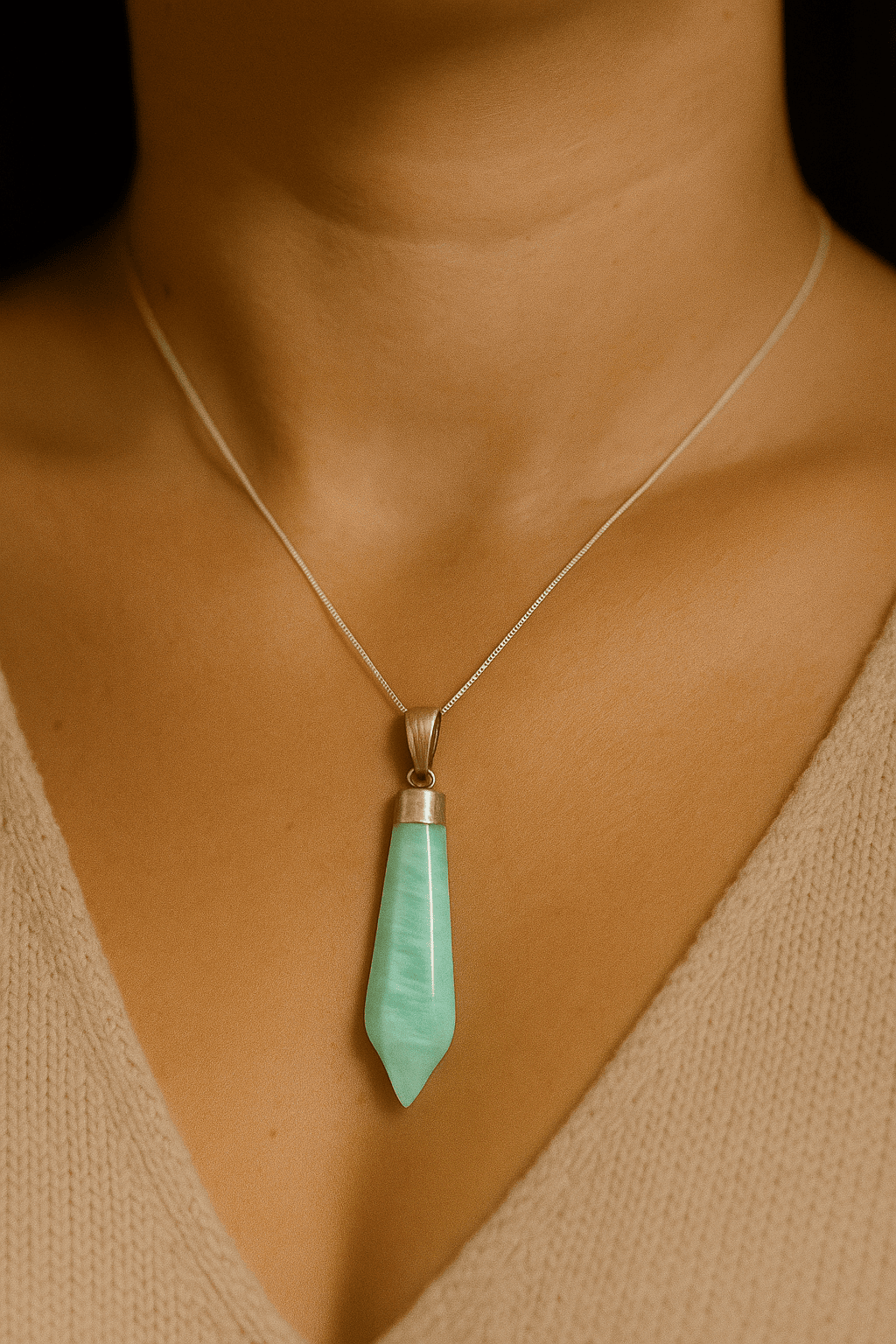 colar "serenidade da amazônia" – pedra amazonita colar "serenidade da amazônia" – pedra amazonita